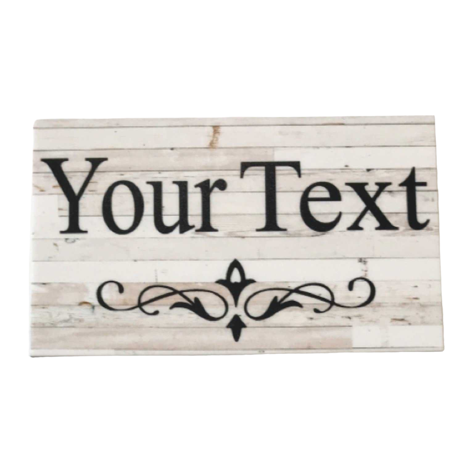 Custom Personalised White Wash Scroll Sign - The Renmy Store Homewares & Gifts 