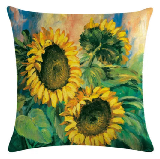 Cushion Cover Pillow Sunflower Garden Golds - The Renmy Store Homewares & Gifts 