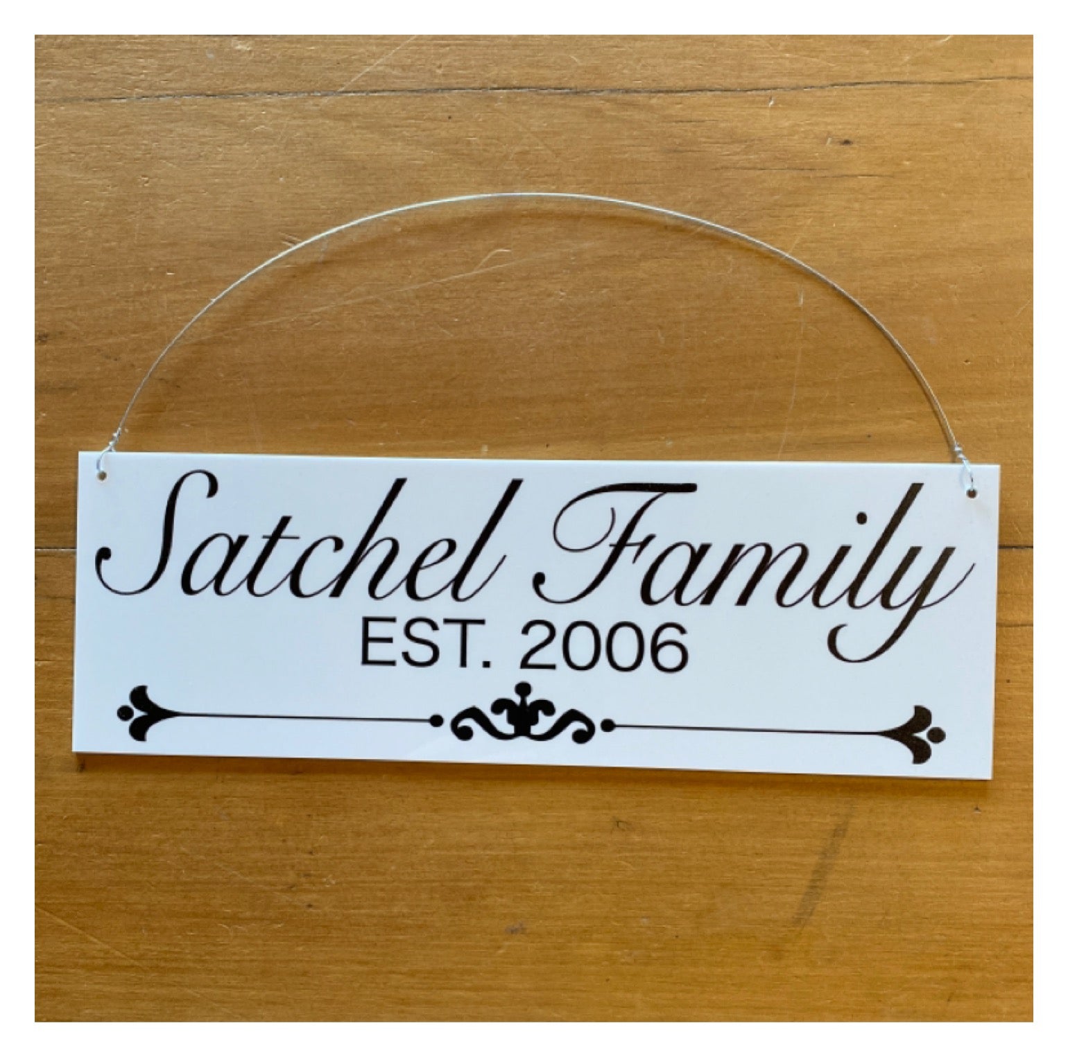 Family Name Custom Personalised White Sign - The Renmy Store Homewares & Gifts 