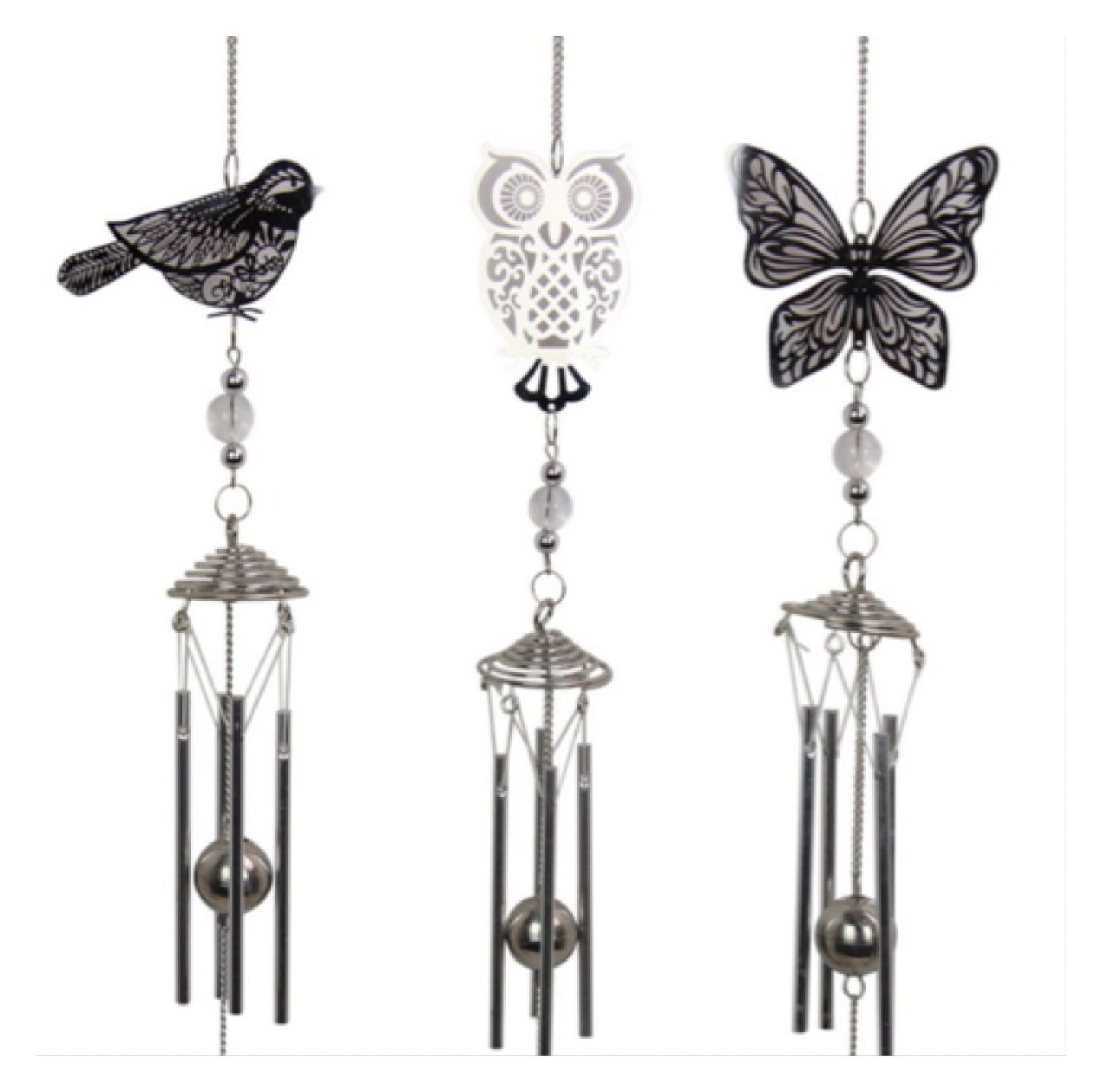 Butterfly Owl or Bird Wind Chime Hanging - The Renmy Store Homewares & Gifts 