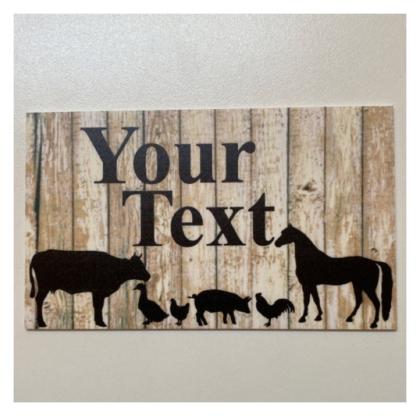 Your Text Custom Wording Country Animals Sign