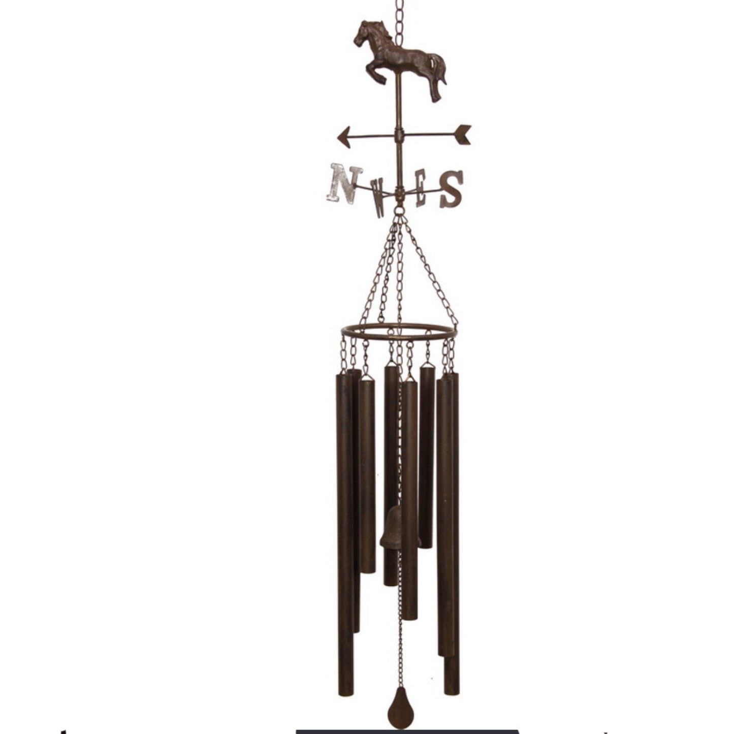 Wind Chime Horse with Weather Vane