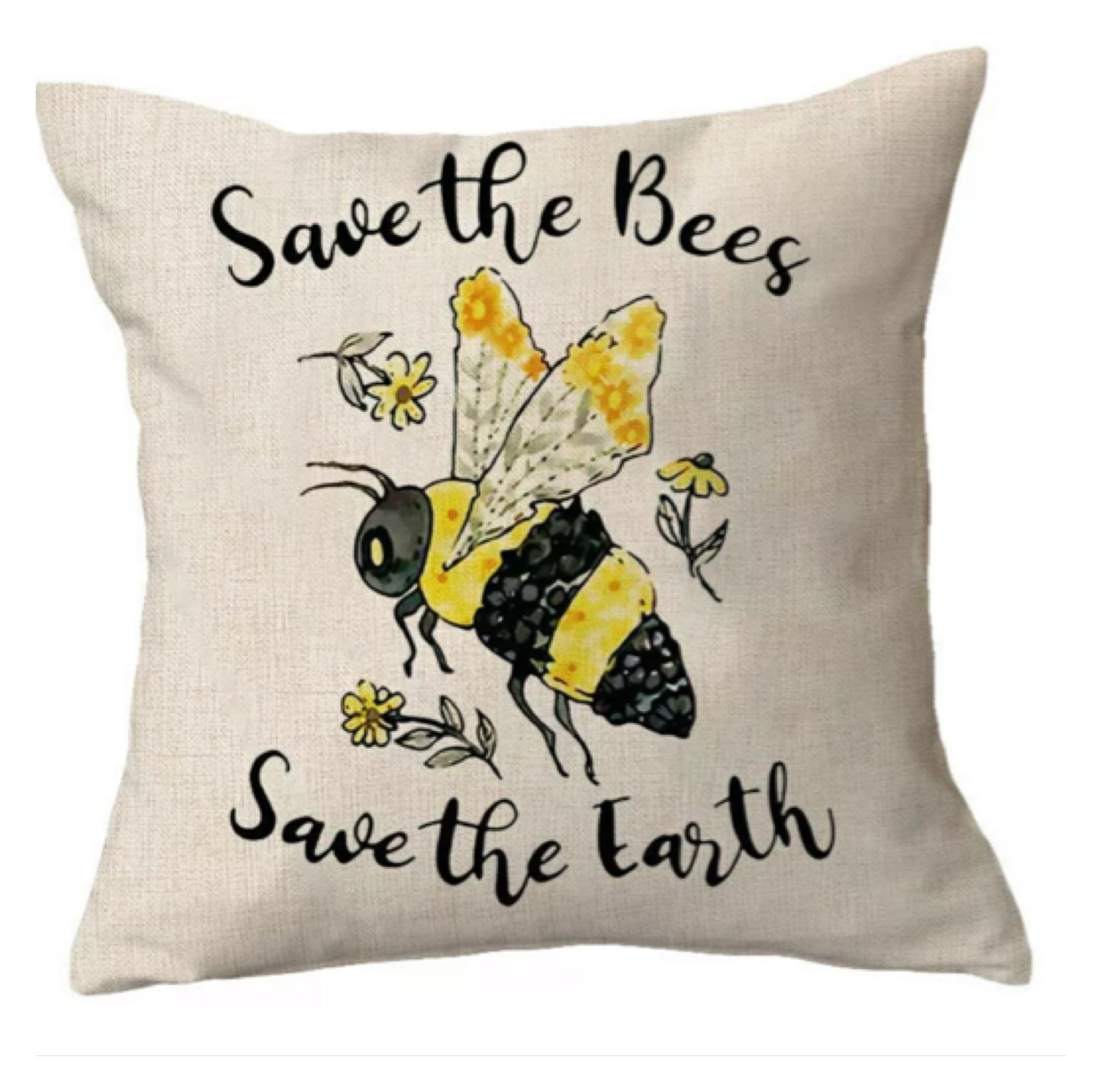 Cushion Pillow Bee Save The Bees - The Renmy Store