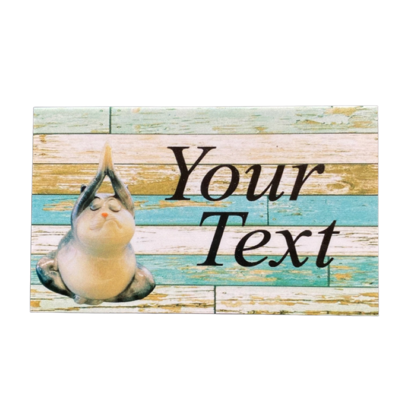 Cat Yoga Meditate Zen Custom Persoanlised Sign - The Renmy Store Homewares & Gifts 
