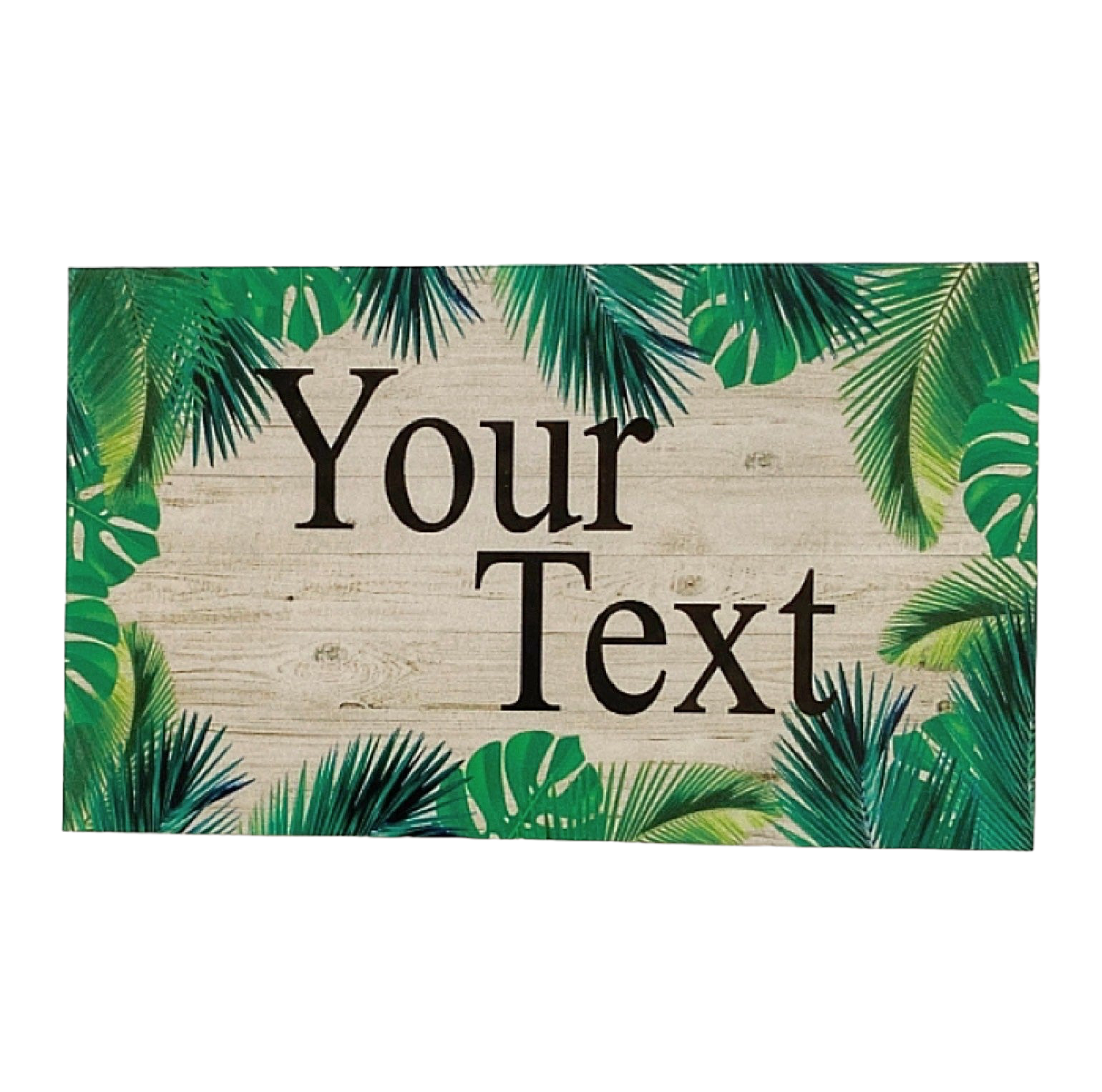 Tropical Paradise Beach Custom Wording Name Leaves Sign - The Renmy Store Homewares & Gifts 