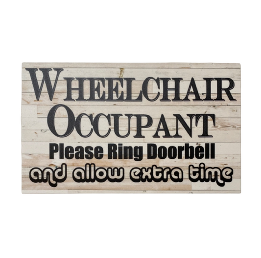 Wheel Chair House Door Bell Sign - The Renmy Store Homewares & Gifts 