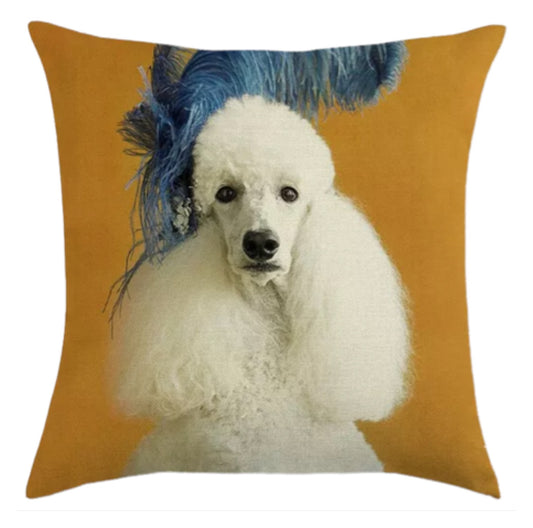 Cushion Cover Pillow Poodle Elizabeth Queen - The Renmy Store Homewares & Gifts 