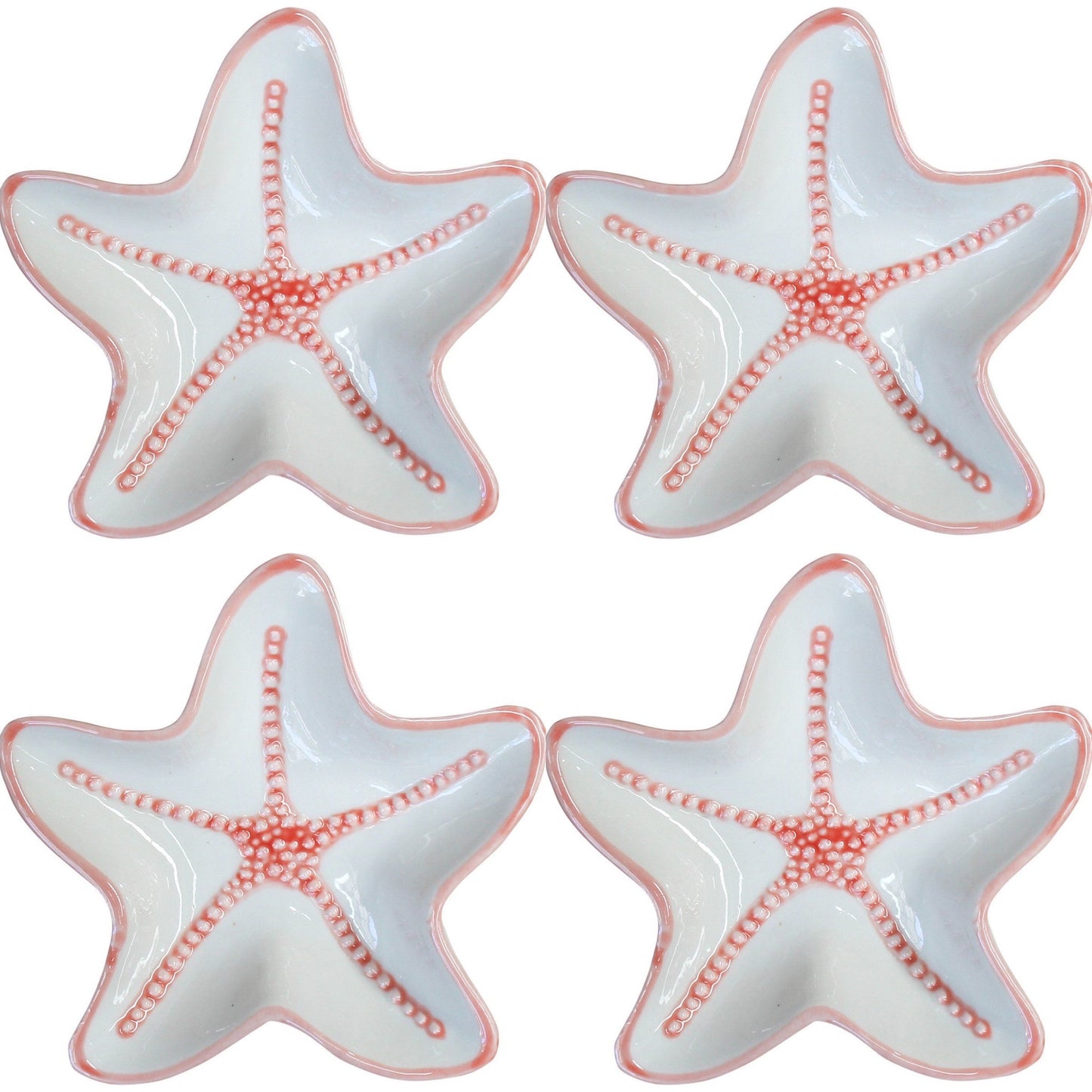 Starfish Beach House Plate Set of 4 - The Renmy Store Homewares & Gifts 