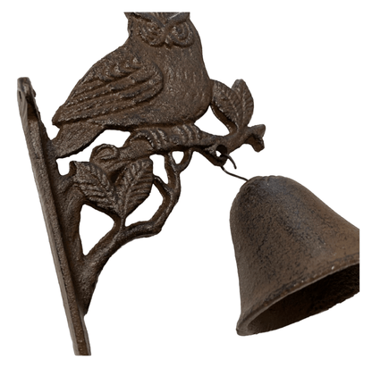 Door Bell Owl Bird Vintage Cast Iron - The Renmy Store Homewares & Gifts 