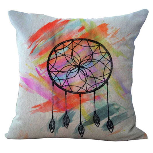 Cushion Pillow Colourful Dream Catcher Boho Chic