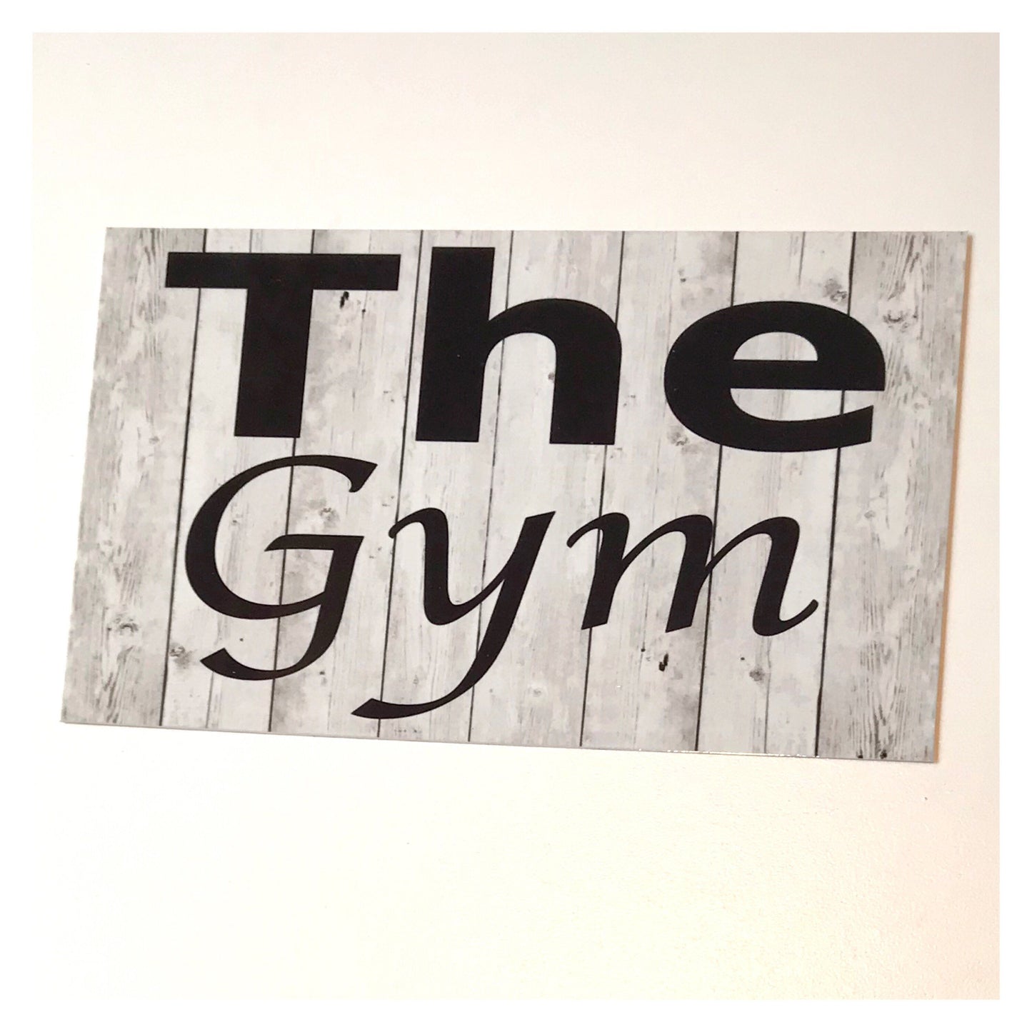 The Gym Door or Room Sign Wall Plaque or Hanging Fitness Health Business Home
